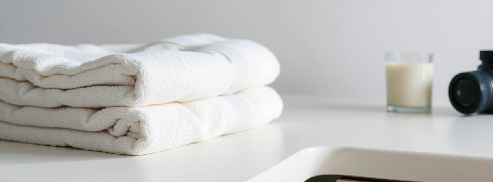 Toalla doblada con precisión